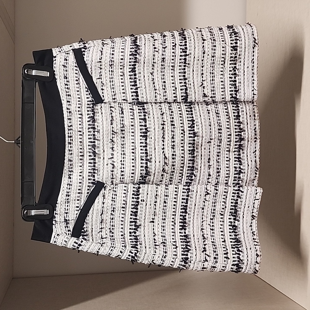 Rebecca Taylor black and white tweed skirt